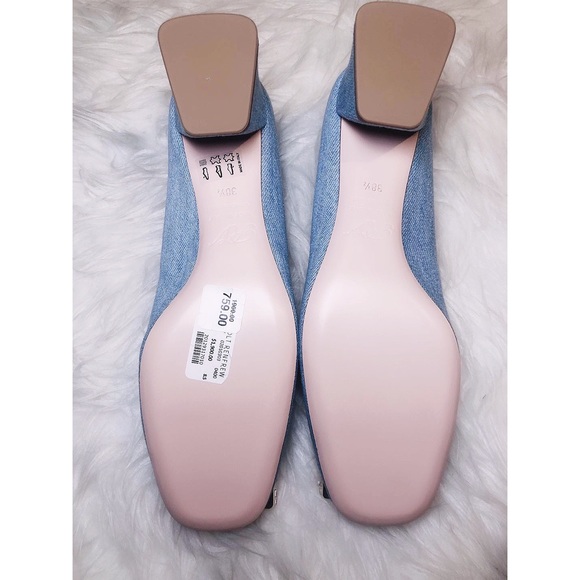 ❤️SOLD❤️New Roger Vivier Tres Strass Denim Pumps 38.5 - Picture 5 of 8